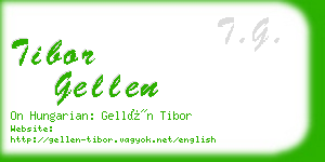 tibor gellen business card